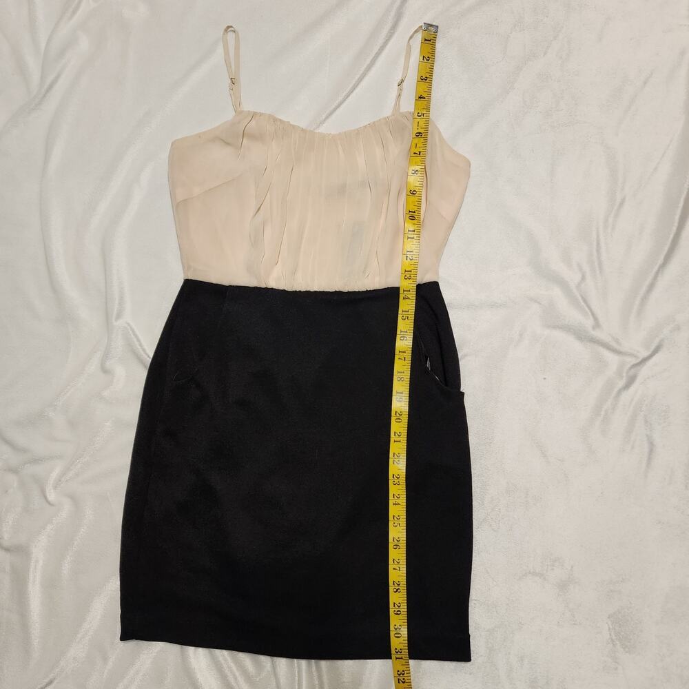 NWT Ark & Co Cream Black Pockets Straps Bodycon Cocktail Dress, Small - Picture 8 of 8